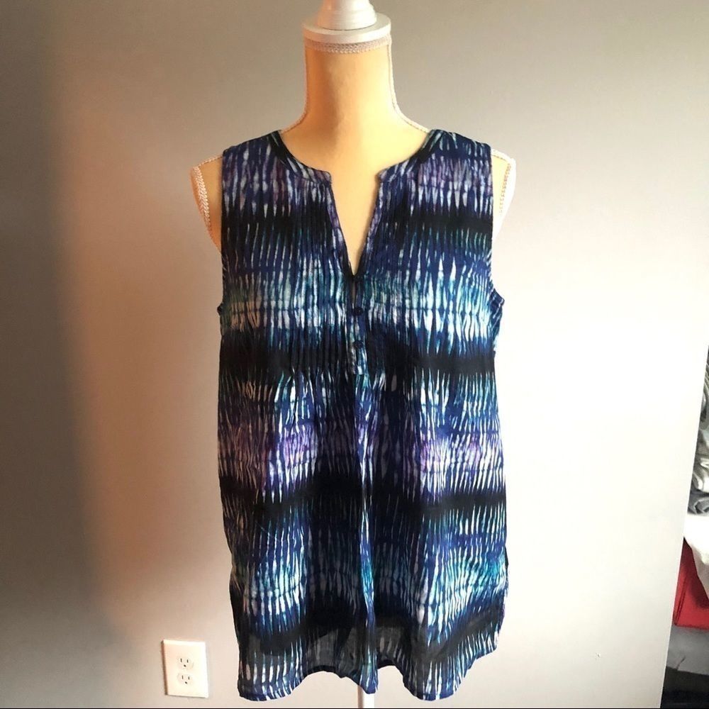 Caslon NWT fully lined blue sleeveless top size S